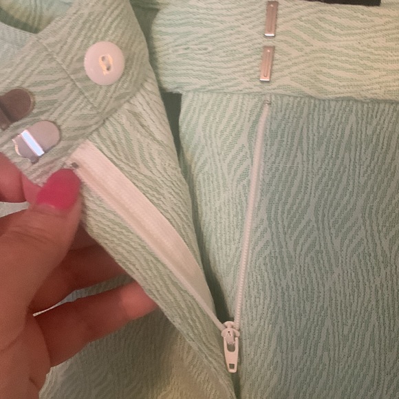 Peck & Peck Light Green Straight Leg Pants - Picture 3 of 5